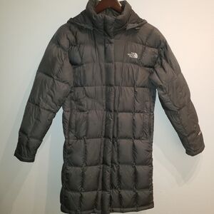 The North Face Charcoal Long Puffer Jacket